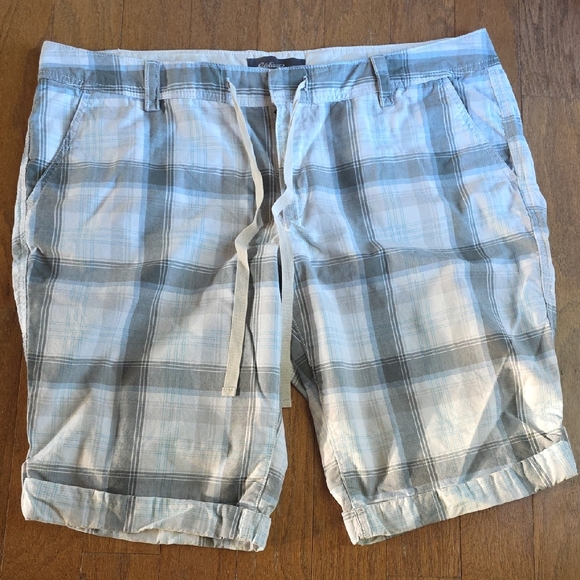 Eddie Bauer Pants - Eddie Bauer‎  Light Blue Plaid Shorts